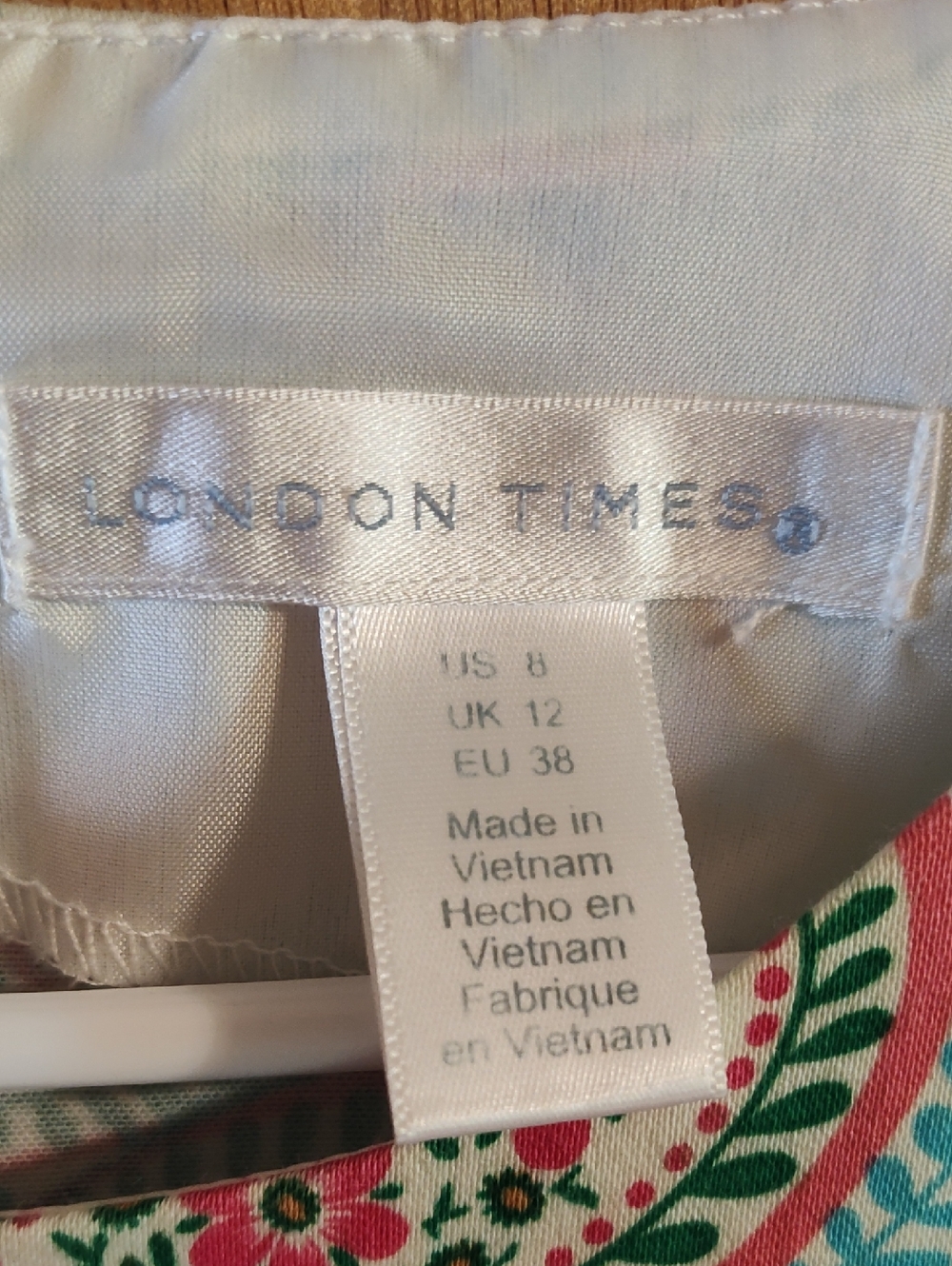 Pretty London Times Sheath Dress Turquoise Pink Floral Stretch Preppy Brunch 8 - Picture 9 of 10